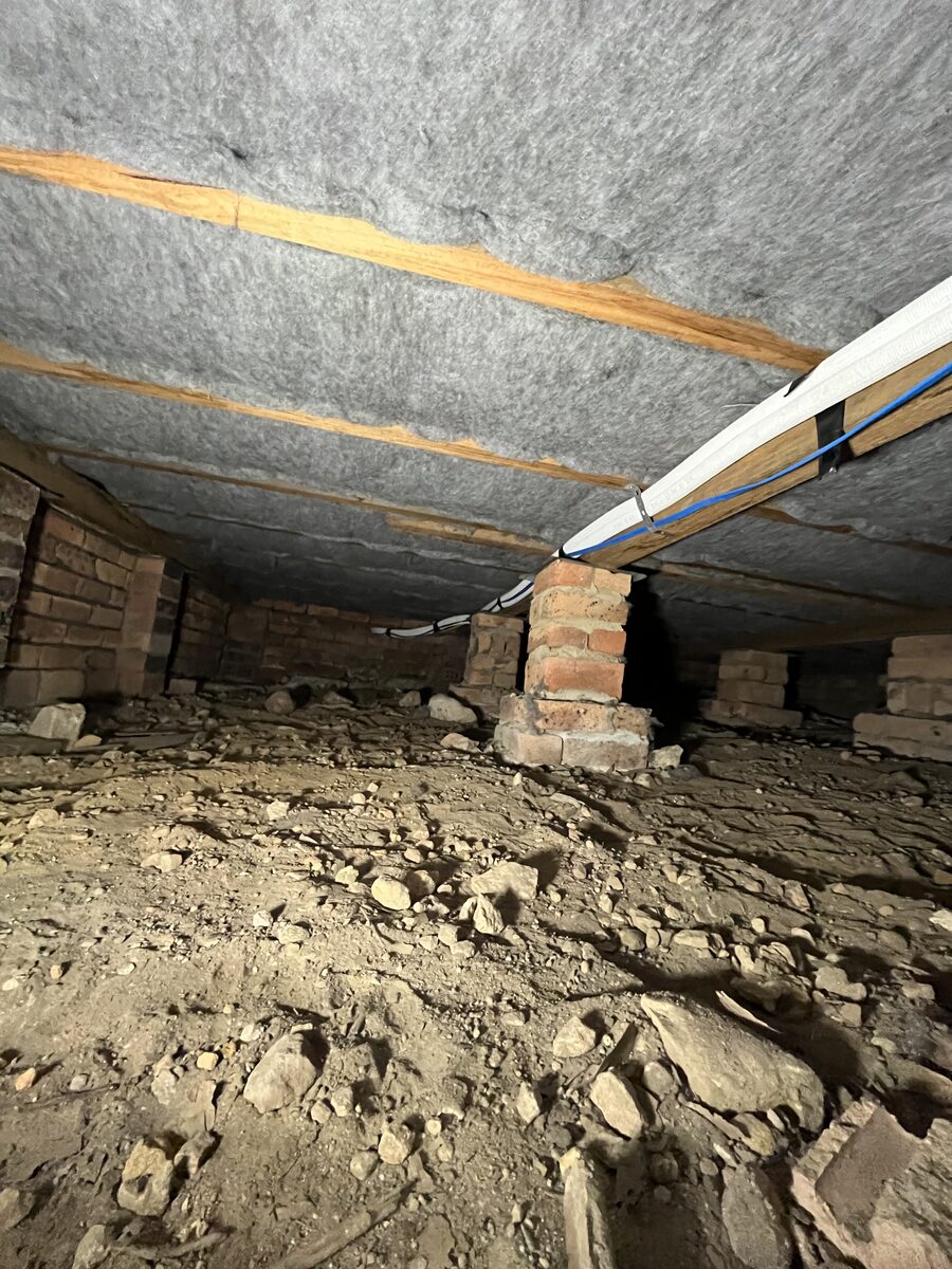 Completed insulation install